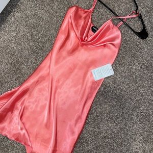 NWT Bebe satin dress